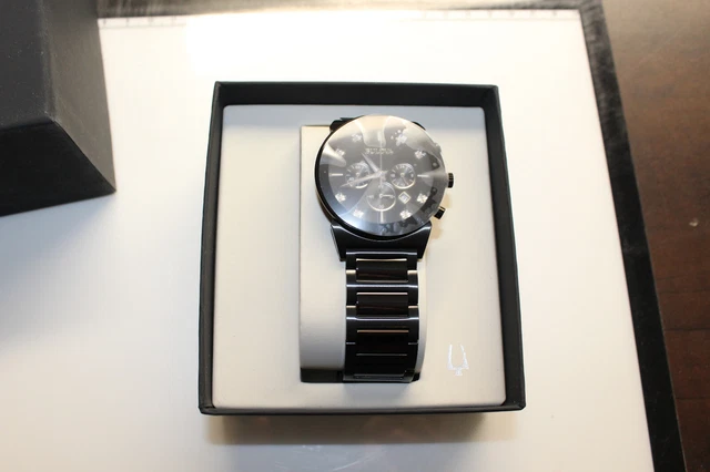 Bulova New In Box Diamond Chronograph Bulova ladies diamond chronograph watch NEW BATTERY main image 4