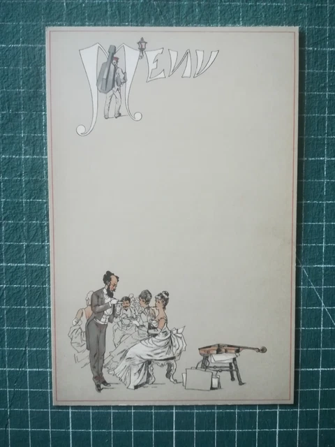 Menu Vierge Vintage Années 1920 - Gravure Stern-Paris - Collectionneurs