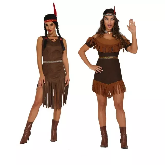 Carnevale Halloween Vestito Costume Indiana Far West Stile Pocahontas Cosplay