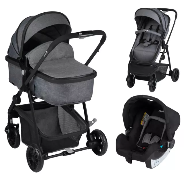 Safety 1st By Maxi Cosi Hello 3 In 1 Pram To Pushchair Travel System From Birth