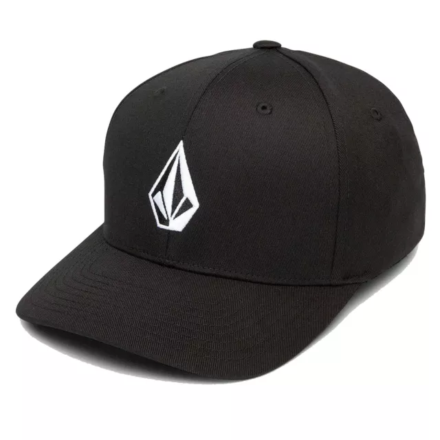 Volcom Men's Full Stone Black Flexfit Hat Clothing Apparel Snowboarding Skate...