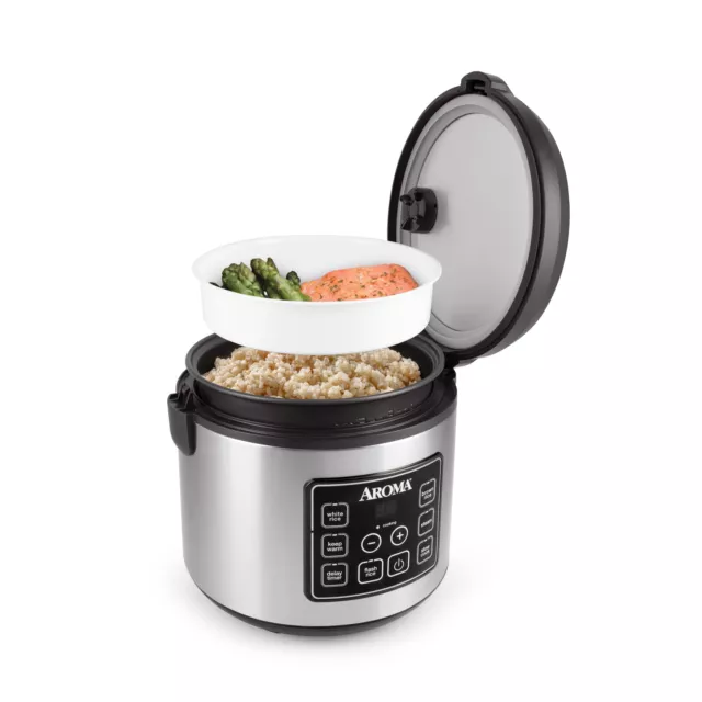 AROMA® 20-CUP PROGRAMMABLE Rice & Grain Cooker and Multi-Cooker US $39. ...