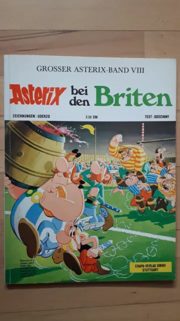 GROSSER ASTERIX BAND VIII von 1972 Asterix bei den Briten - TOP Z1 Comic-Album