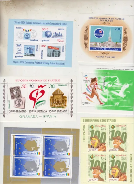 Romania 6 Full sheet a 25 Stamps Nr. 4661-66 + 6 Blocks mnh   Nr. 3