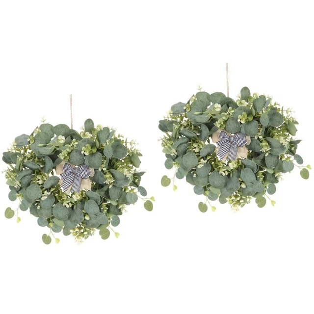2x Decorative Exquisite Widely- Artificial Flower Wreath for Home Decor