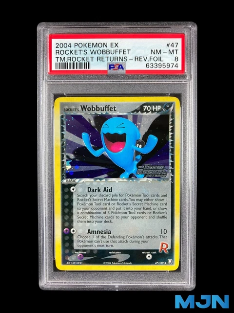 Pokemon Card EX Team Rocket Returns PSA 8 Rocket Qulbutoke Reverse 47/109...