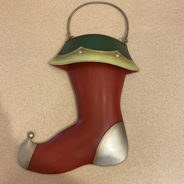 Southern Living at Home Metal Christmas Stocking Holiday Door Bucket
