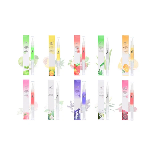 10 PIEZAS Removedor de cutículas Pluma Arte en uñas Esmalte Nutrición Aceite Pluma Correa B6Q5