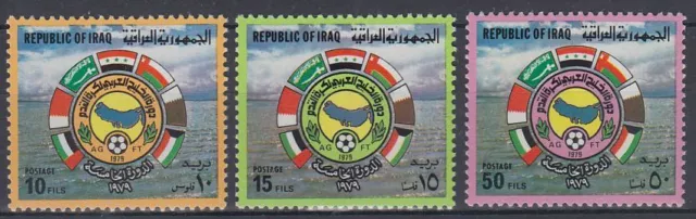 Irak Iraq 1979 ** Mi.999/1001 Sport Fußbll Football Flaggen Flags