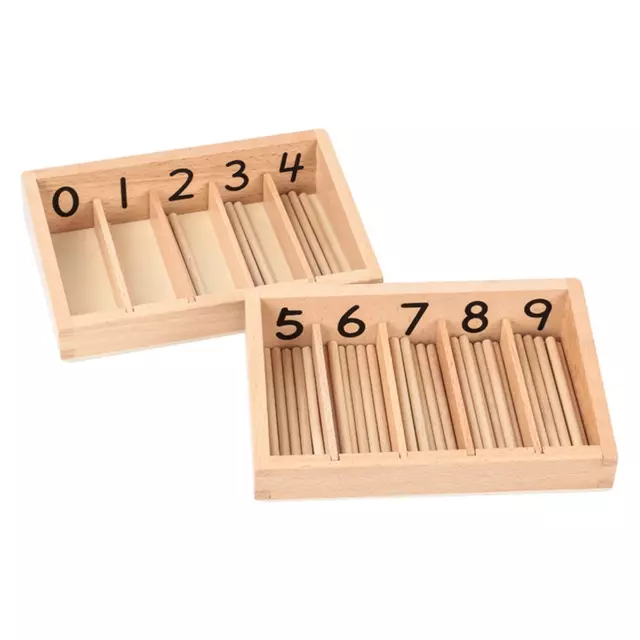 Montessor Montelon Math Toys MatéRiaux ÉDucatifs BoîTe de Broche en Bois Jo5761