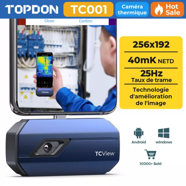 TOPDON TC001 256x192 Caméra thermique Caméra infrarouge Thermographie  Android