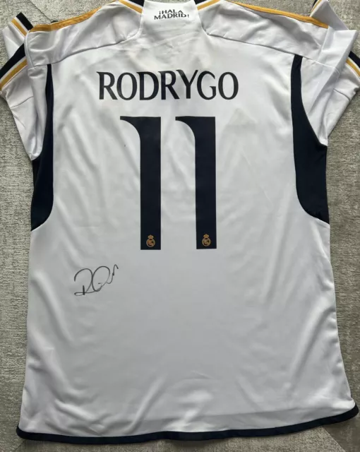 Rodrygo Signed Real Madrid 2023/24 Shirt / View Photo Proof