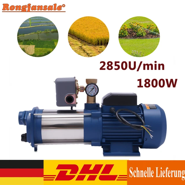 Pompa acqua pompa da giardino 1,8 kW pompa a getto pompa centrifuga impianto idrico domestico pompa giardino