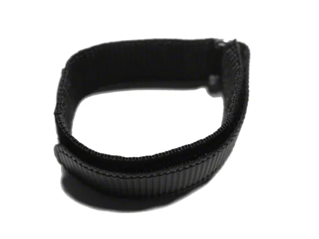 Bracelet de montre fermeture scratch nylon - noir 16,18,20,22 mm NEUF