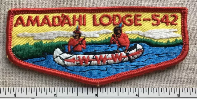Vintage 1960s OA AMAD'AHI LODGE 542 Order of the Arrow Flap PATCH F1a First Flap