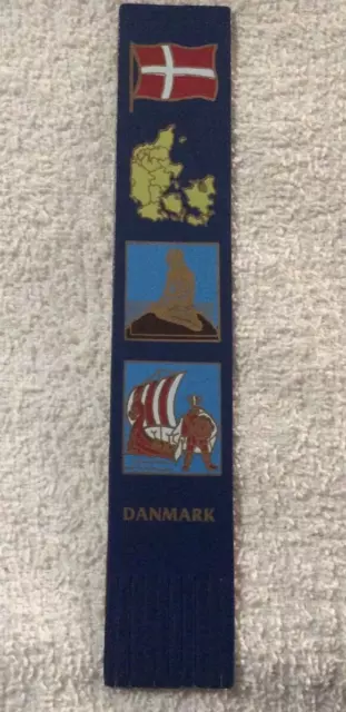 Danmark Leather Blue Bookmark
