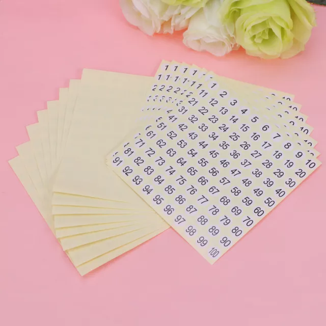 20pcs 1-100 Round Number Stickers for School/Office/Company DIY Labels