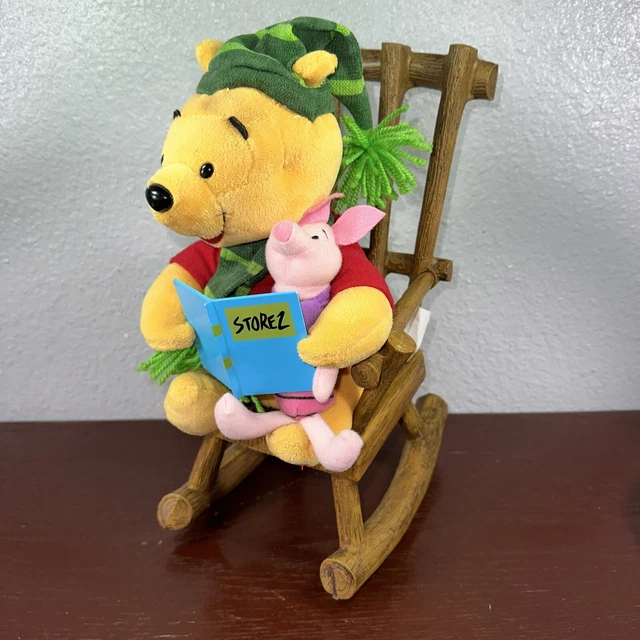 DISNEY WINNIE THE Pooh and Piglet Musical Plush Rocking Chair Christmas ...