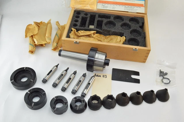 ROHM Constant Face Driver LARGE SET 88238 4MT Lathe Center 4 Morse hydraulic COA ROHM Constant Face Driver LARGE SET 88238 4MT Lathe Center 4 Morse hydraulic COA