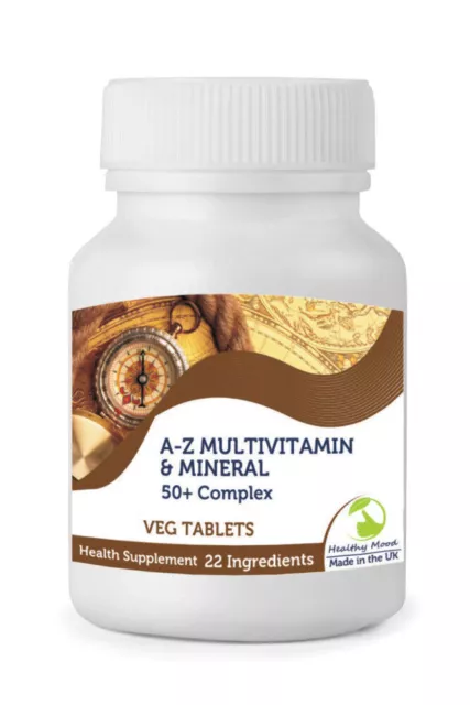 50+ Plus A-Z Multivitamin & Mineral Complex 30/60/90/120/180/250 Veg Tablets