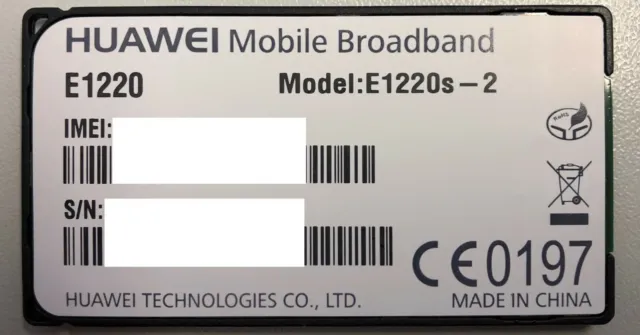 Huawei Mobile Broadband E1220 Model: E1220s-2 UMTS-Modul 3G; Terra Tablet 1061