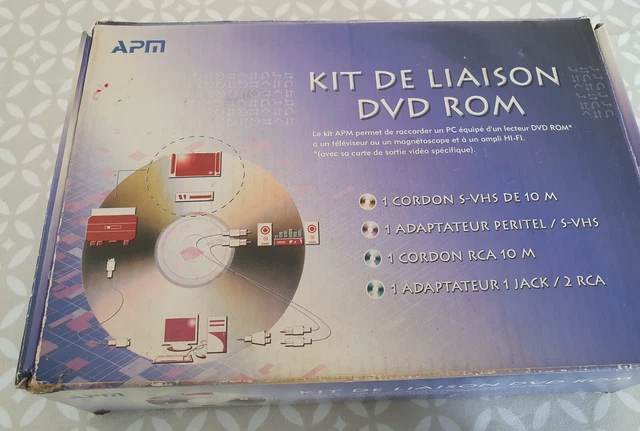 KIT POUR RACCORDER un ordi avec lecteur DVD à la TV ou magnétoscope ou