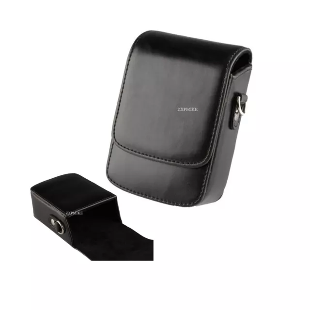 Black PU Learther Camera Case For PANASONIC Lumix DMC-TZ70EB-K,DMC-TZ80EB-S