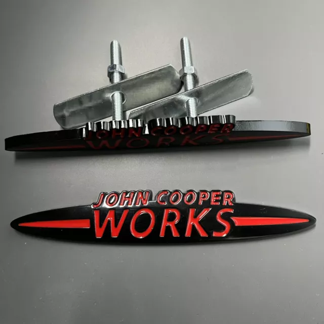 John Cooper Works Grille Front Red & Black Badge Mini Cooper One JCW