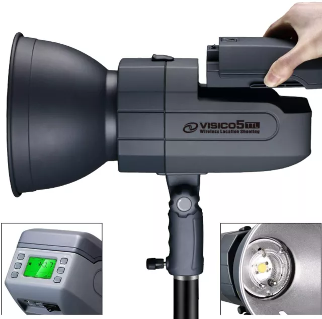 VISICO VISION 5 400Ws TTL HSS Outdoor Studio Flash with Remote Trigger for SONY 2