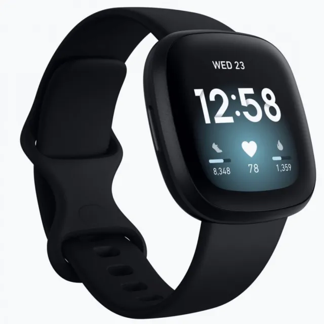 Fitbit Versa 3 Health & Fitness Smartwatch, GPS-Black-Open Box