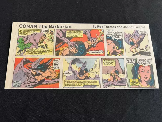 #01e CONAN THE BARBARIAN by John Buscema Sunday Third Page Strip Sep 17, 1978