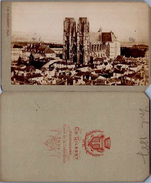 Tirage Albuminé Ancien - Hôtel De Ville De Saint-Étienne Vers 1890 - France