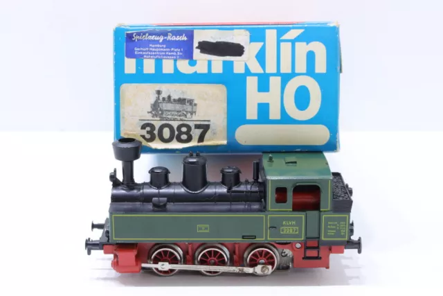 H0 Märklin KLVM 3087 Tenderlok Dampflok analog grün AC OVP M35