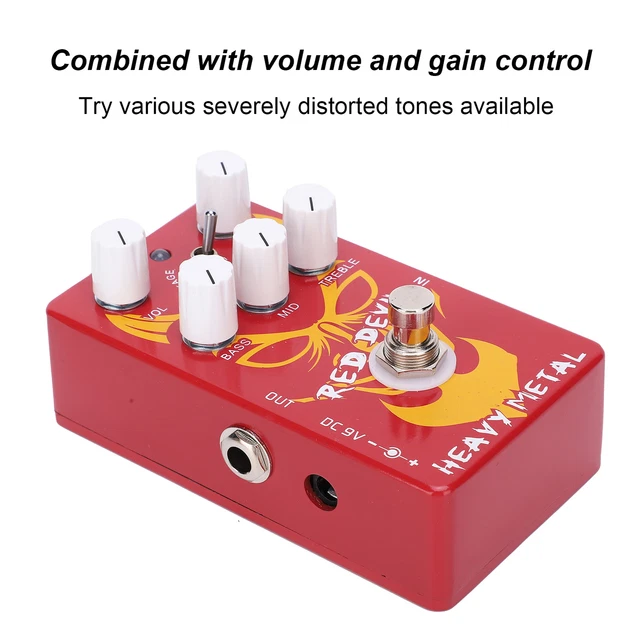 DISTORTION GUITAR PEDAL Red Devil Heavy Metal Tone Effect Electric CMM