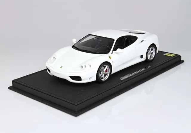 1:18 BBR Ferrari 360 Modena Manual Gear Transmission White +Showcase P18204C-VET