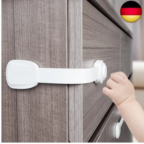 Kindersicherung für Schrank und Schubladen (6 Stück), Schubladensicherung für Ba