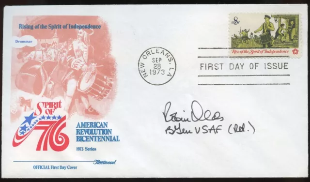 Robin Olds d1943 signed autograph FDC USAF ACE Fighter Pilot WWII Vietnam War