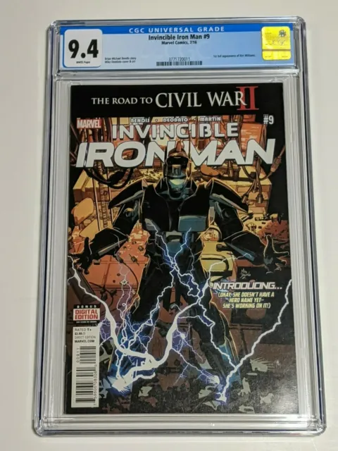 Invincible Iron Man #9 CGC 9.4 1st appearance of Riri Williams Ironheart Marvel