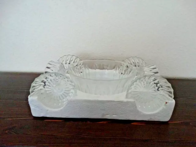 1 Set of 7 CutGlass Fruit Bowls (6 Med-Size Bowls+1x Large Fruit Bowl)