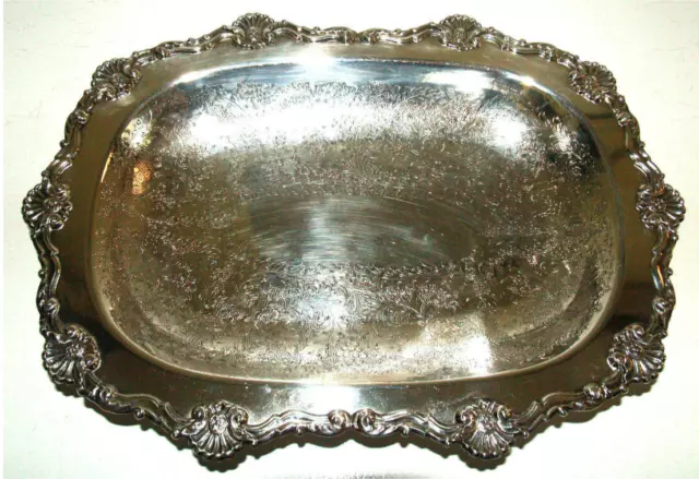 Antique - HENRY BIRKS & SONS RIDEAU PLATE - Silver Plated Serving Plate - 6335 3