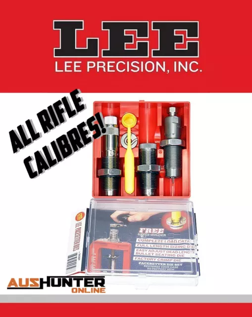 NEW LEE Pacesetter Reloading Dies 3 Die Set - ALL RIFLE CALIBRES - Ammo Kit