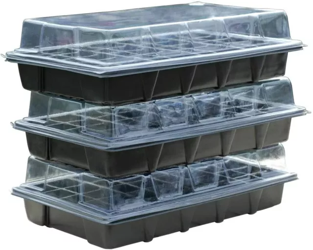 Seed Growing Tray Propagator Kit Starter 6 Trays With 40 Cells Easy Growth T&M