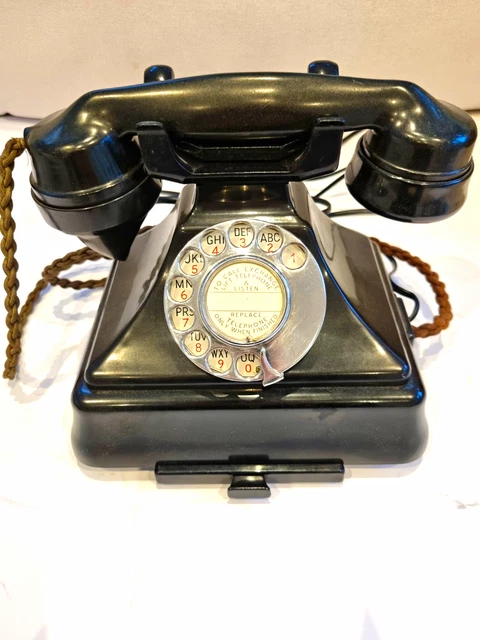 Pyremid Ring VINTAGE GPO Bakelite King Pyramid Telephone On a Bellset 26 Converted ...