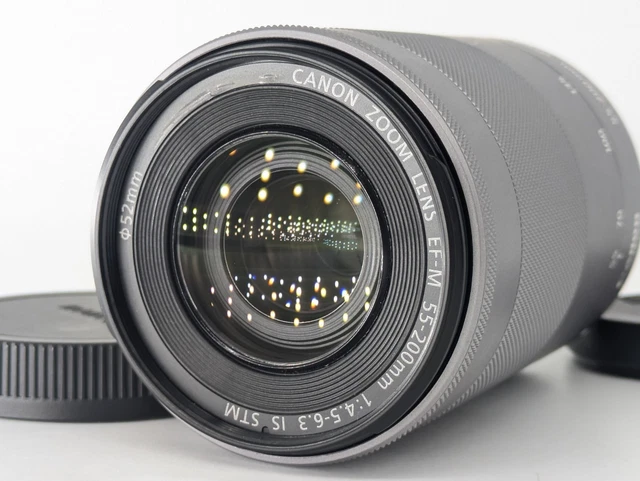 CANON EF-M 55-200MM f/4.5-6.3 IS STM Zoom Lens from Japan [Mint
