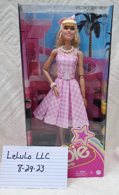 Poupée Barbie The Movie - Robbie Margot Robe Rose Vichy - Mattel HPJ96 NRFB