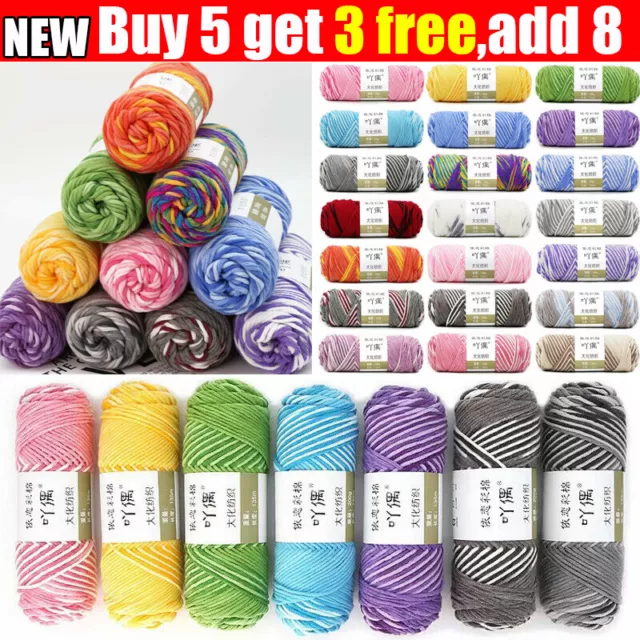 100g Skeins Hand DIY Thick Knitting Thread Soft Milk Cotton Yarn Woven Crochet