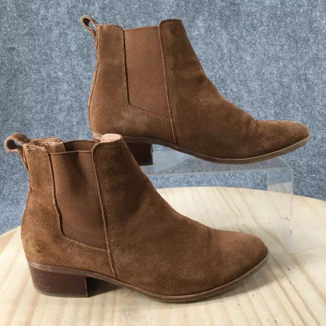 Steve Madden Boots Womens 8 M Dover Chelsea Ankle Bootie Dove01S1 Brown Leather