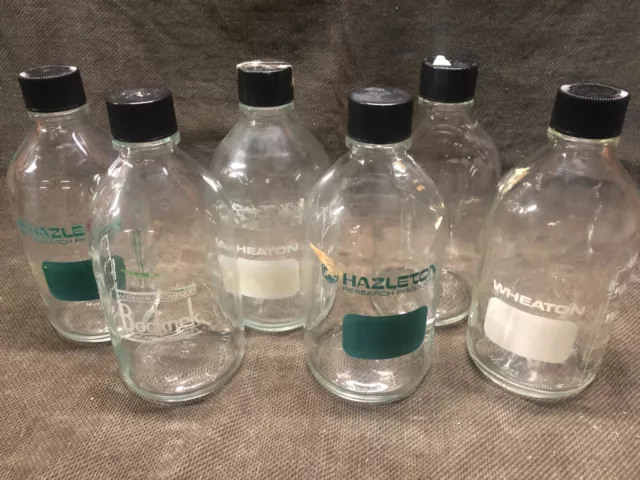 LOT 6 each 500ml Borosilicate Glass Lab Bottles  NICE!!
