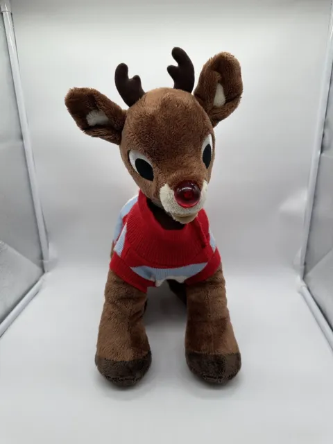 Rudolph The Red Nose Reindeer with Lit Nose Build A Bear 16" Christmas Plush BAB