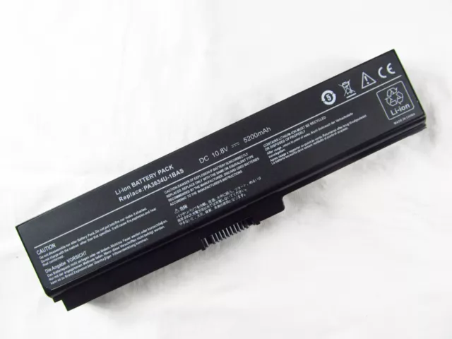 6 Cell Laptop Battery For PA3634U-1BAS Toshiba Satellite L650 L675